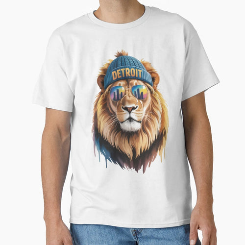 Detroit Lion T-Shirt - Aesthetic Graphic Men Women - T-Shirt, Sweatshirt, Hoodie