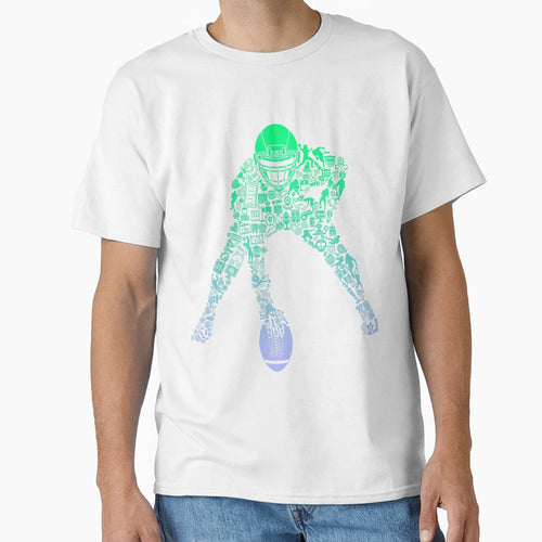 Football Center Football Player Football T-Shirt - Graphic Print Men Women - T-Shirt, Sweatshirt, Hoodie