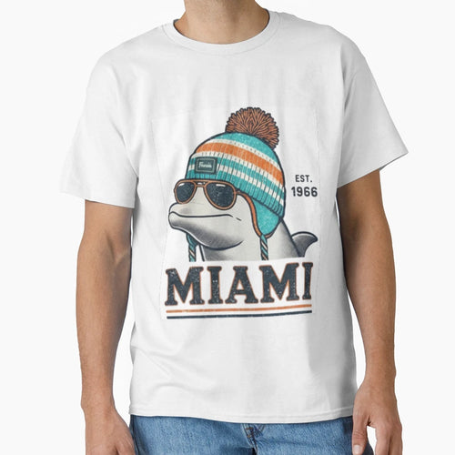 Miami Dolphins T-Shirt - Minimalist Print Men Women - T-Shirt, Sweatshirt, Hoodie