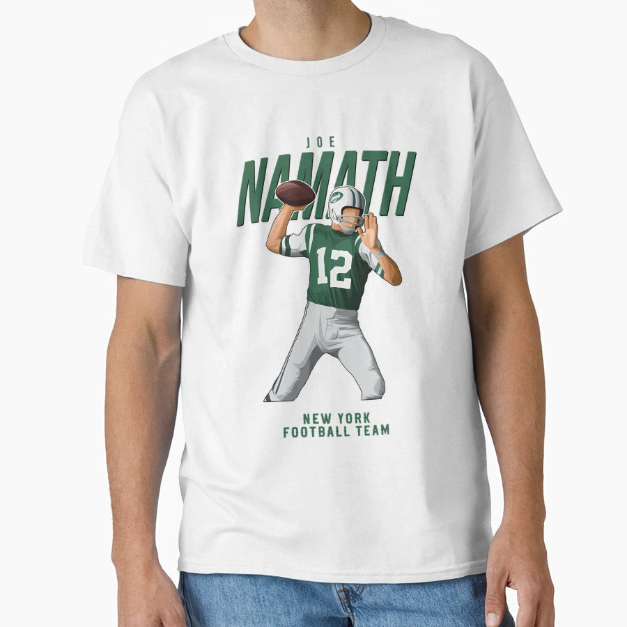 Joe Namath Play 12 New York Football T-Shirt - Casual Everyday Wear Unisex - T-Shirt, Sweatshirt, Hoodie