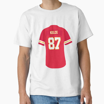 87 Kelce Chiefs Jersey T-Shirt - Custom Art Print Men Women - T-Shirt, Sweatshirt, Hoodie