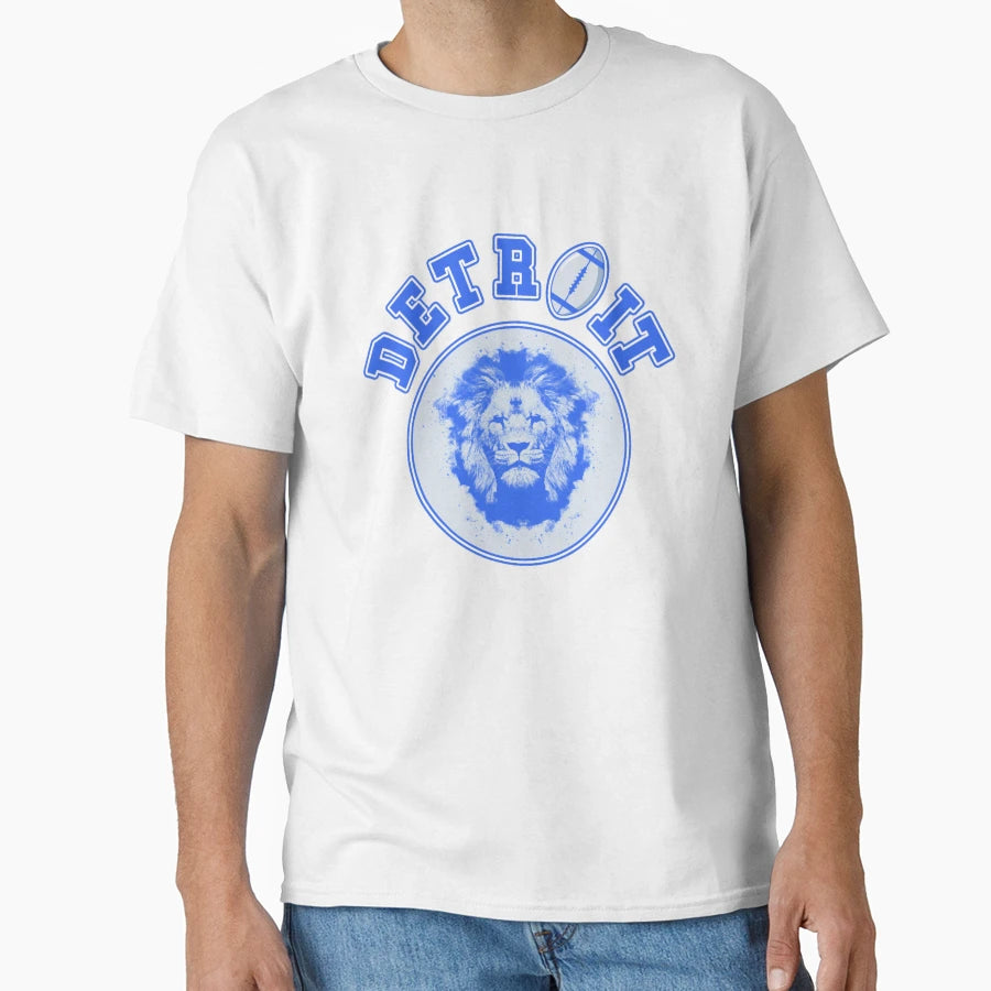 Detroit Football Michigan Lion Fan T-Shirt - Aesthetic Graphic Unisex - T-Shirt, Sweatshirt, Hoodie
