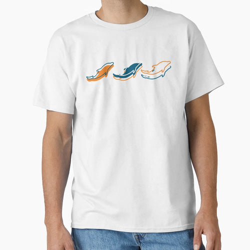 Miami Dolphins Pattern Teal Background T-Shirt - Streetwear Style Unisex - T-Shirt, Sweatshirt, Hoodie