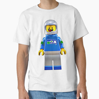 Throwback Spaceman Football Guy T-Shirt - Graphic Print for Adults - T-Shirt, Sweatshirt, Hoodie
