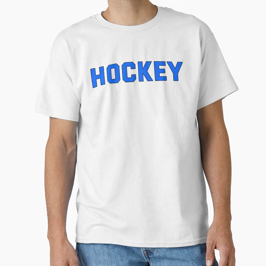 Hockey Player Jersey Text T-Shirt - Unique Graphic Men Women - T-Shirt, Sweatshirt, Hoodie