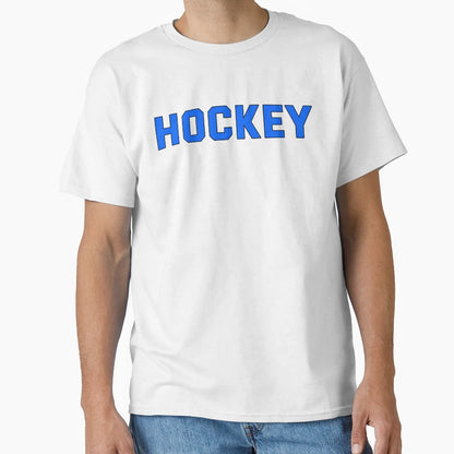 Hockey Player Jersey Text T-Shirt - Unique Graphic Men Women - T-Shirt, Sweatshirt, Hoodie