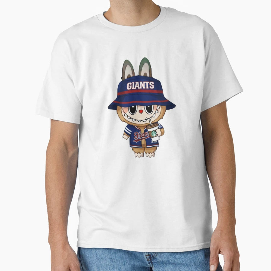 Labubu Fan New York Giant Football T-Shirt - Minimalist Print for Adults - T-Shirt, Sweatshirt, Hoodie