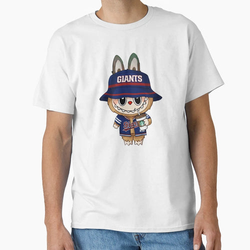 Labubu Fan New York Giant Football T-Shirt - Minimalist Print for Adults - T-Shirt, Sweatshirt, Hoodie
