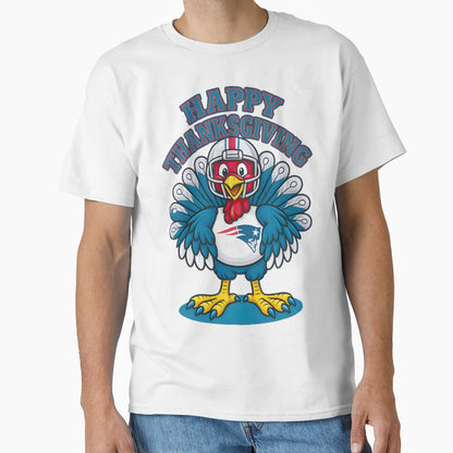 Thanksgiving Turkey Football Fan T-Shirt - Aesthetic Graphic Men Women - T-Shirt, Sweatshirt, Hoodie