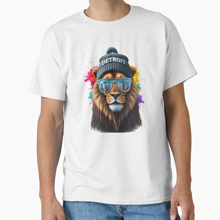 Detroit Lion T-Shirt - Casual Everyday Wear Unisex - T-Shirt, Sweatshirt, Hoodie