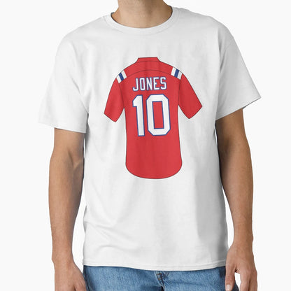 Mac Jones Jersey Number 10 T-Shirt - Minimalist Print for Adults - T-Shirt, Sweatshirt, Hoodie