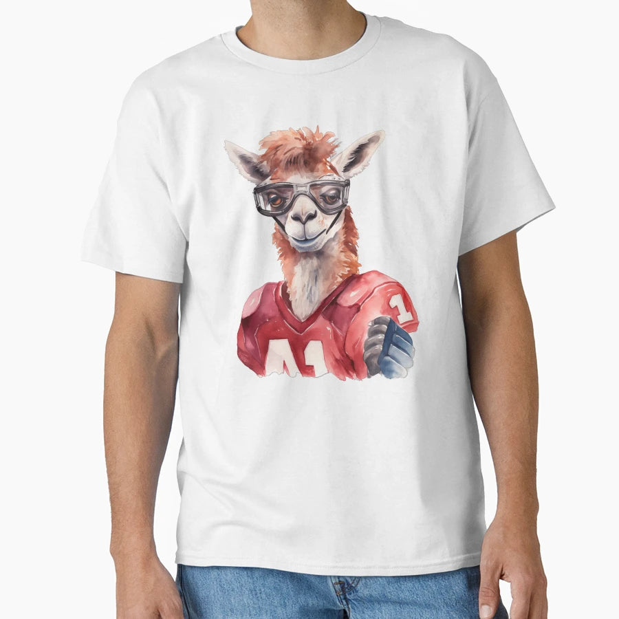 Lama As Back Up American Football T-Shirt - Fun Novelty Design Unisex - T-Shirt, Sweatshirt, Hoodie