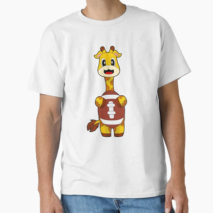 Giraffe American Football Sports T-Shirt - Graphic Print Men Women - T-Shirt, Sweatshirt, Hoodie