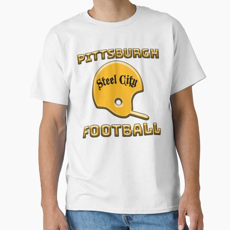 Pittsburgh Football Steel City Helmet T-Shirt - Unique Graphic Men Women - T-Shirt, Sweatshirt, Hoodie