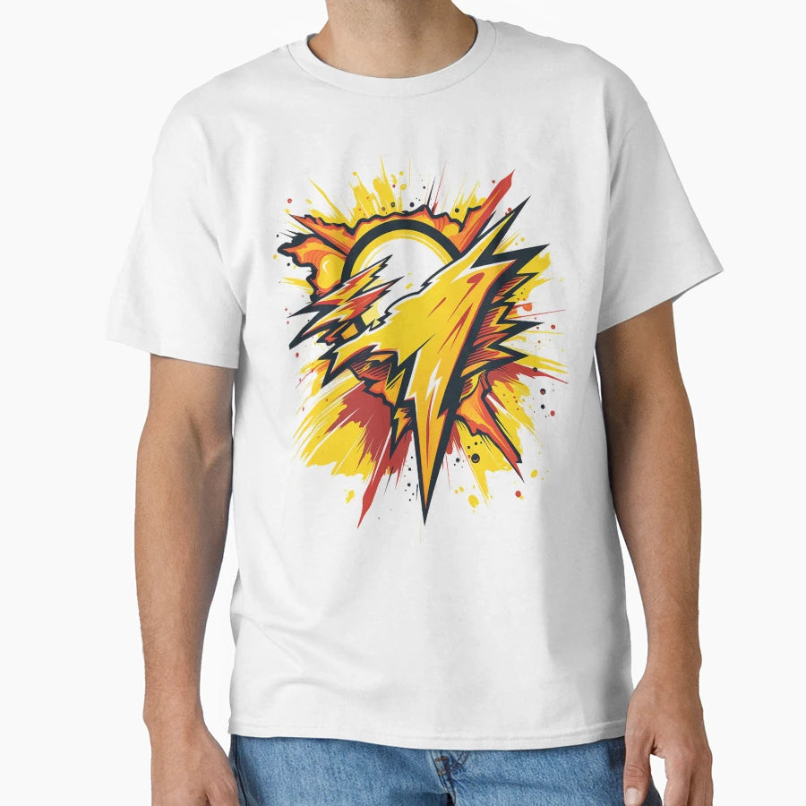 Thunder Inspired Minimalist Art T-Shirt - Fun Novelty Design Unisex - T-Shirt, Sweatshirt, Hoodie