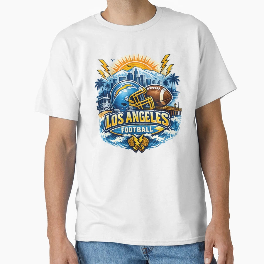 Los Angeles Football Bolt City Sunset T-Shirt - Streetwear Style Men Women - T-Shirt, Sweatshirt, Hoodie