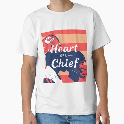 Heart Chief Unyielding Chiefs Spirit T-Shirt - Trendy Graphic Unisex - T-Shirt, Sweatshirt, Hoodie