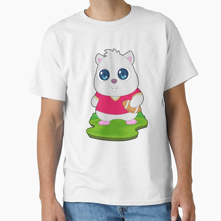 Hamster American Football Sports T-Shirt - Custom Art Print Men Women - T-Shirt, Sweatshirt, Hoodie