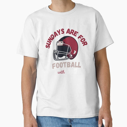 Sundays Are Football Dad T-Shirt - Custom Art Print Unisex - T-Shirt, Sweatshirt, Hoodie