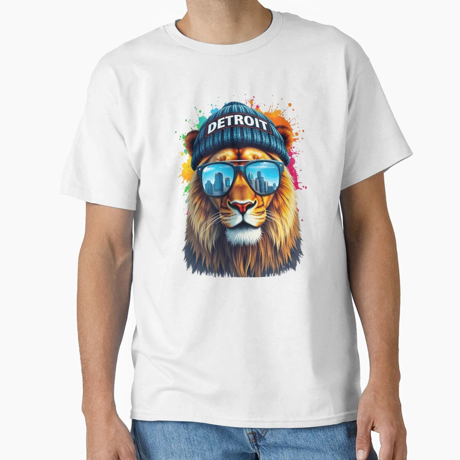 Detroit Lion T-Shirt - Trendy Graphic for Adults - T-Shirt, Sweatshirt, Hoodie