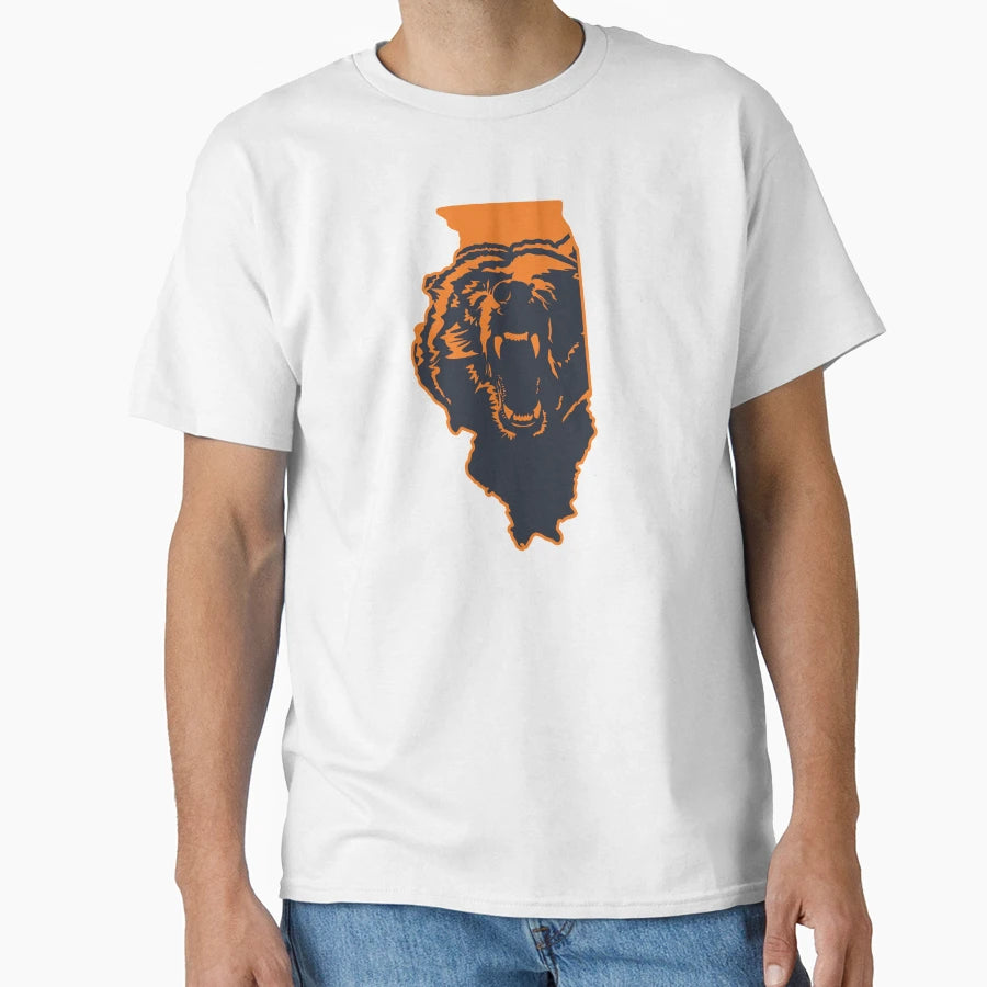 Chicago Bears Illinois Nfl State T-Shirt - Aesthetic Graphic Men Women - T-Shirt, Sweatshirt, Hoodie