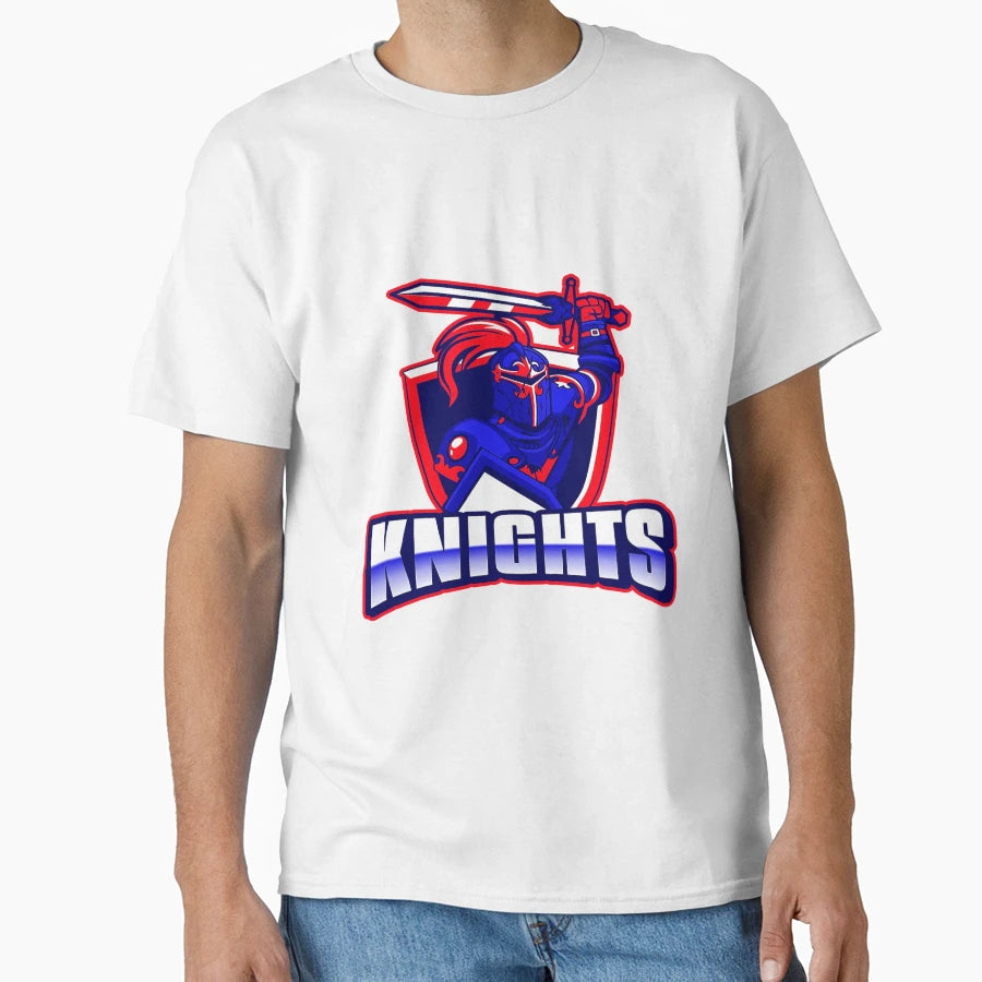 Knights One Red Blue Pseudo Sports T-Shirt - Custom Art Print for Adults - T-Shirt, Sweatshirt, Hoodie