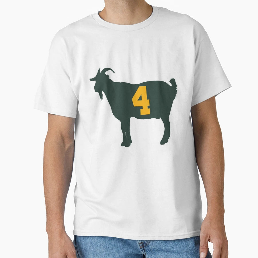 Goat Brett Favre T-Shirt - Fun Novelty Design for Adults - T-Shirt, Sweatshirt, Hoodie