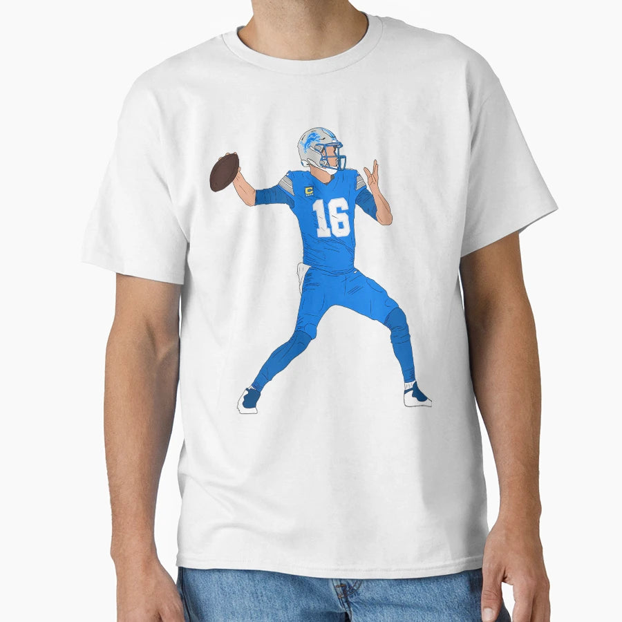 JG 16 Detroit Lions Quarterback Pride T-Shirt - Graphic Print for Adults - T-Shirt, Sweatshirt, Hoodie