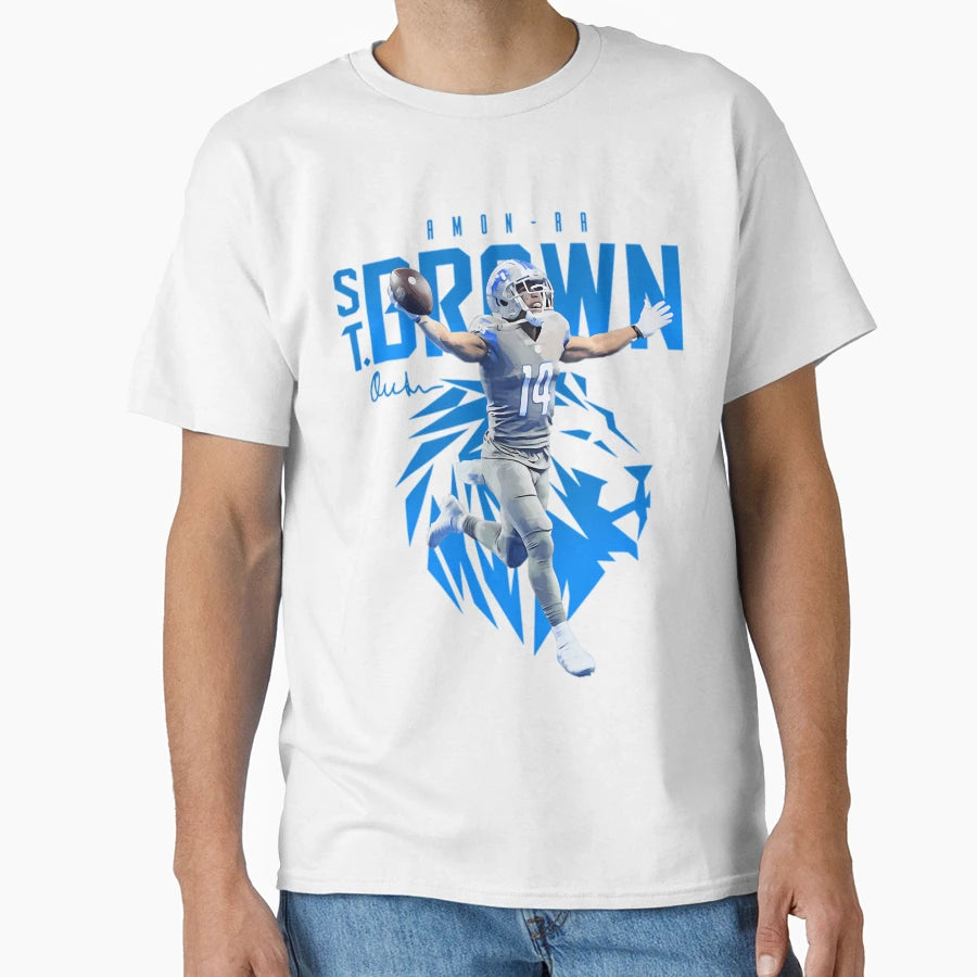 Amon Ra St Brown Detroit Football Pride T-Shirt - Streetwear Style Unisex - T-Shirt, Sweatshirt, Hoodie