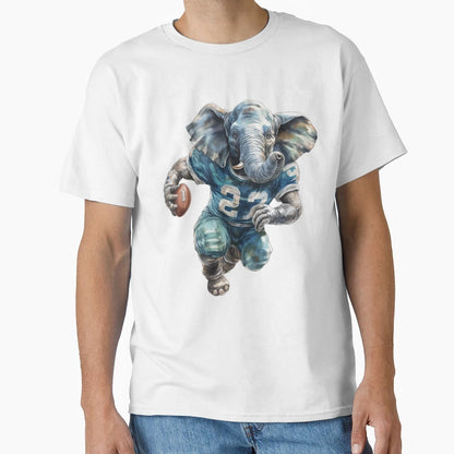 Elephant As American Football Player T-Shirt - Novelty Apparel Unisex - T-Shirt, Sweatshirt, Hoodie
