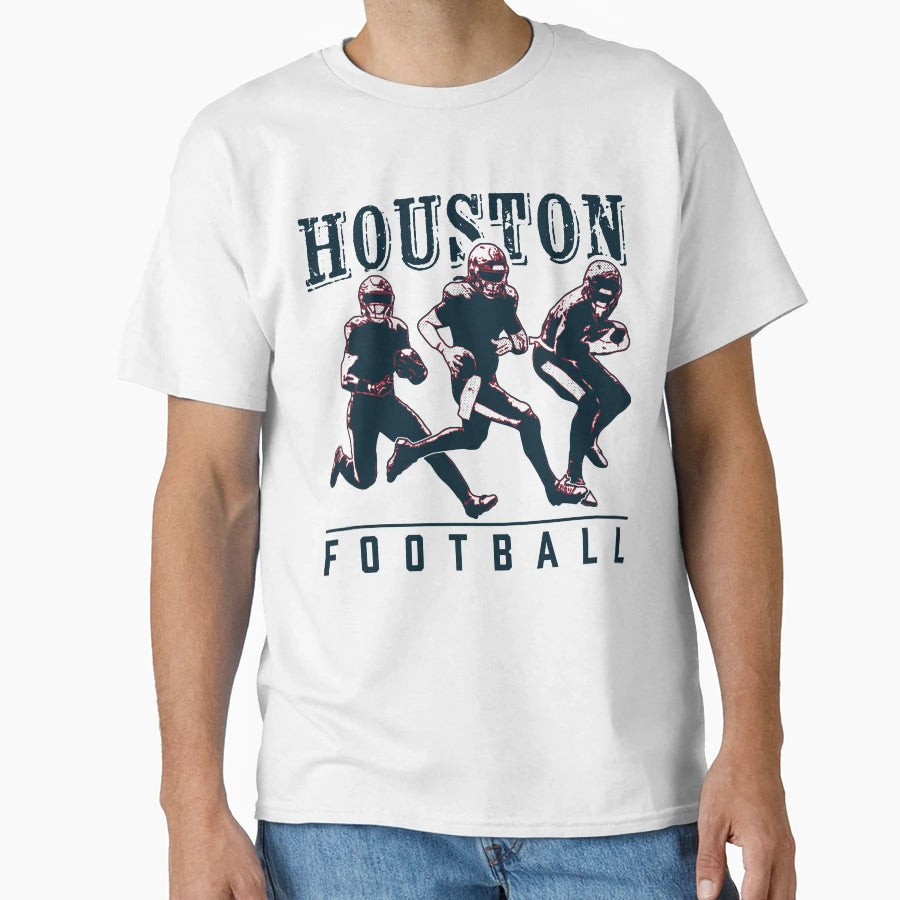 Space City Gridiron Houston Football T-Shirt - Minimalist Print for Adults - T-Shirt, Sweatshirt, Hoodie