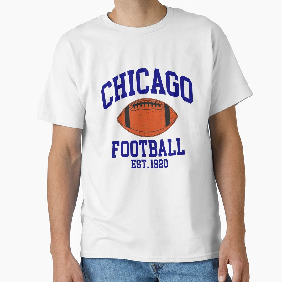 Chicago Football T-Shirt - Custom Art Print for Adults - T-Shirt, Sweatshirt, Hoodie