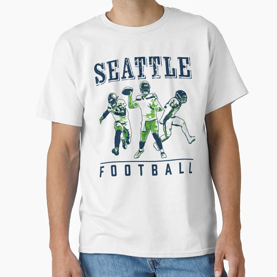 Emerald City Gridiron Seattle Football T-Shirt - Unique Graphic for Adults - T-Shirt, Sweatshirt, Hoodie
