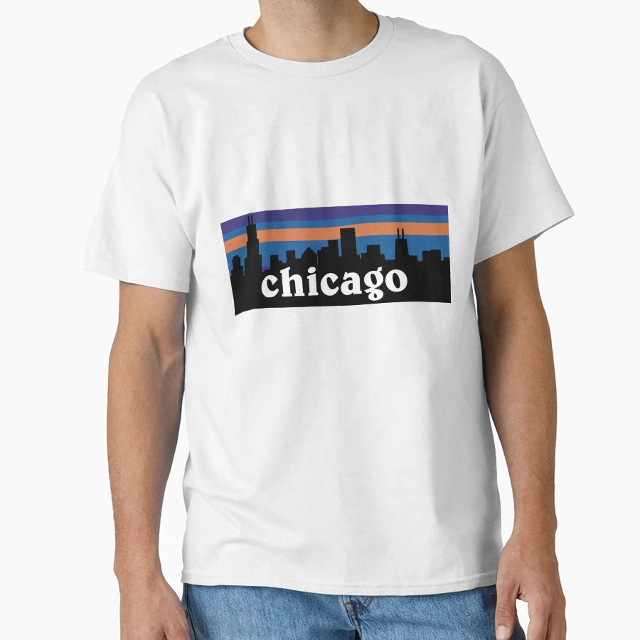 Chicago Skyline T-Shirt - Custom Art Print Men Women - T-Shirt, Sweatshirt, Hoodie