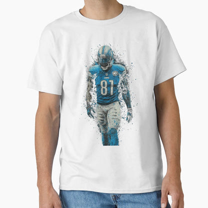 Calvin Johnson 81 Detroit Lions Art T-Shirt - Unique Graphic Unisex - T-Shirt, Sweatshirt, Hoodie