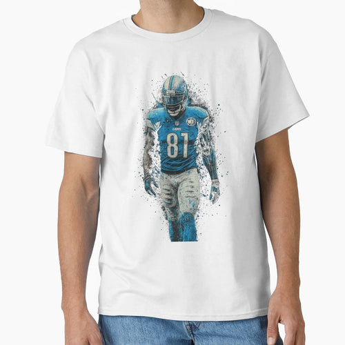 Calvin Johnson 81 Detroit Lions Art T-Shirt - Unique Graphic Unisex - T-Shirt, Sweatshirt, Hoodie