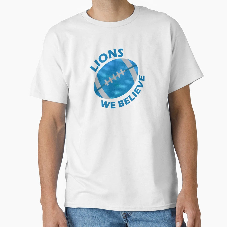 Lions We Believe T-Shirt - Novelty Apparel Men Women - T-Shirt, Sweatshirt, Hoodie