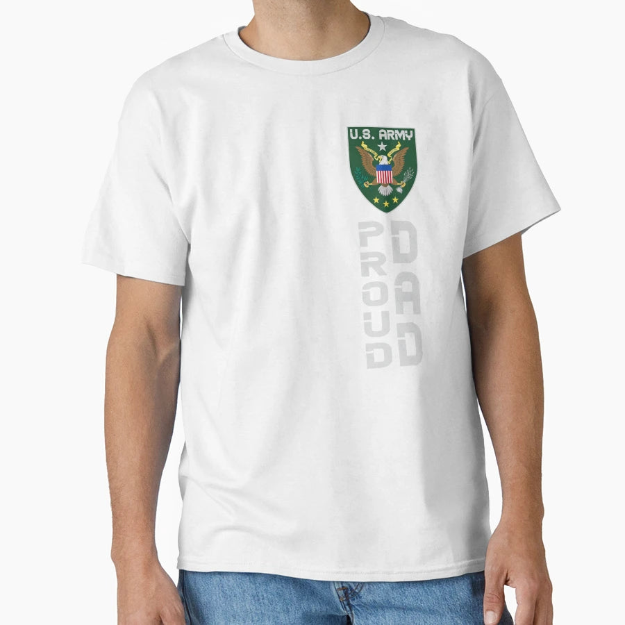 Proud Us Army Dad Soldier Father Military T-Shirt - Unique Graphic Unisex - T-Shirt, Sweatshirt, Hoodie