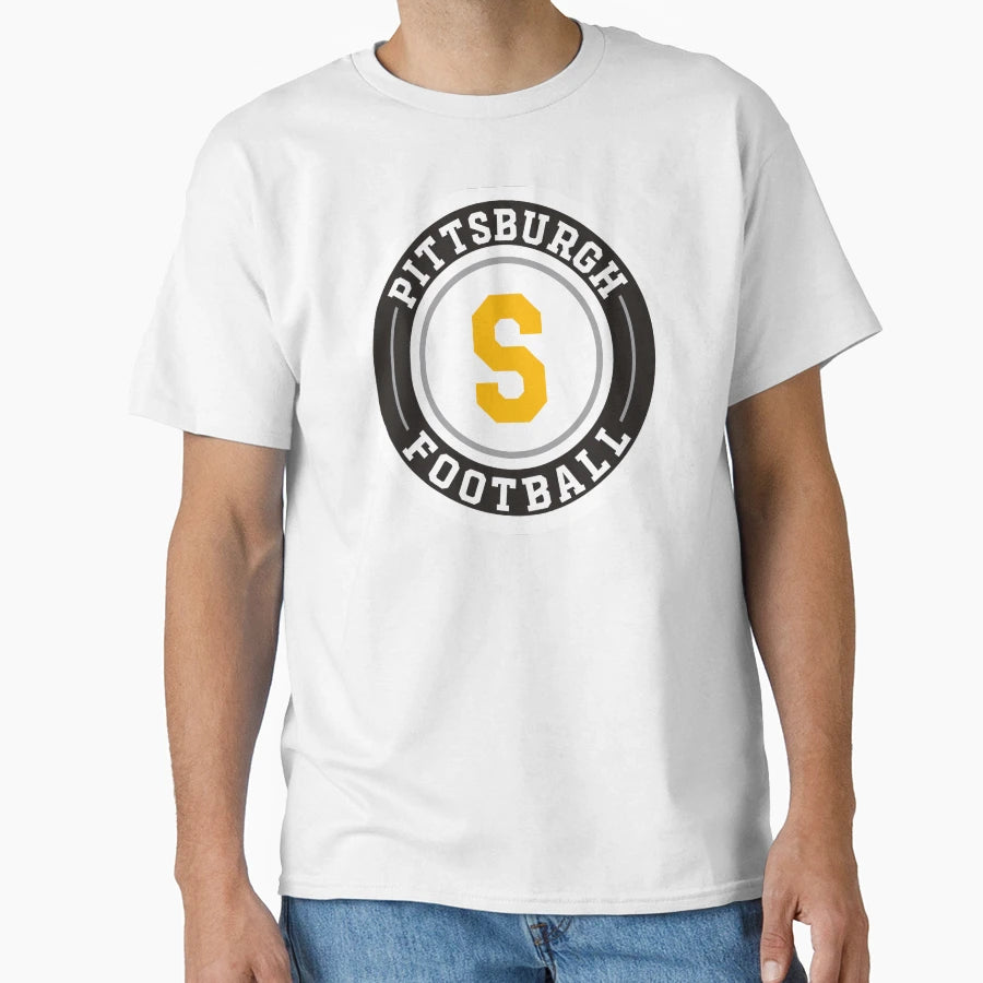 Pittsburgh Football Round Badge T-Shirt - Unique Graphic Men Women - T-Shirt, Sweatshirt, Hoodie