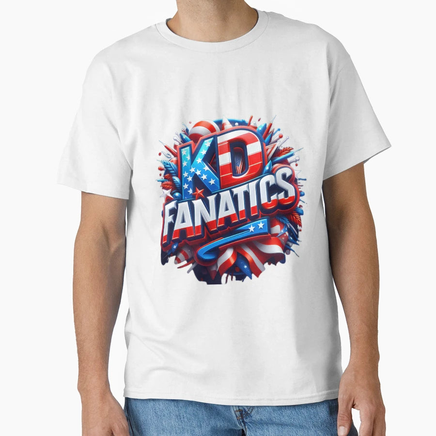 Kd Fanatics Patriotic Logo T-Shirt - Casual Everyday Wear for Adults - T-Shirt, Sweatshirt, Hoodie