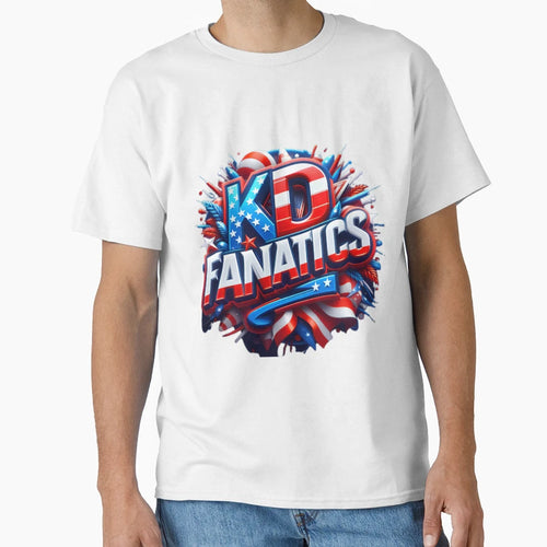 Kd Fanatics Patriotic Logo T-Shirt - Casual Everyday Wear for Adults - T-Shirt, Sweatshirt, Hoodie