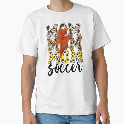 Soccer Mom Leopard Heart Soccer Mom Iron T-Shirt - Graphic Print Unisex - T-Shirt, Sweatshirt, Hoodie