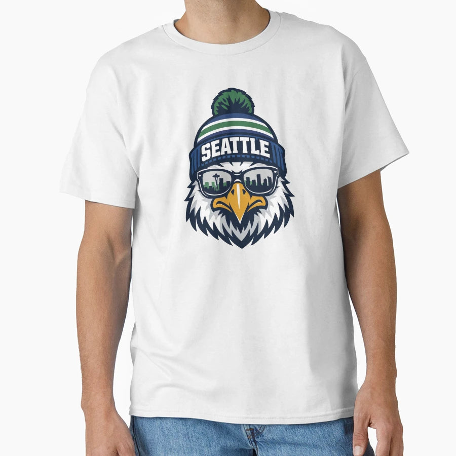 Seattle Eagle Football T-Shirt - Aesthetic Graphic Men Women - T-Shirt, Sweatshirt, Hoodie
