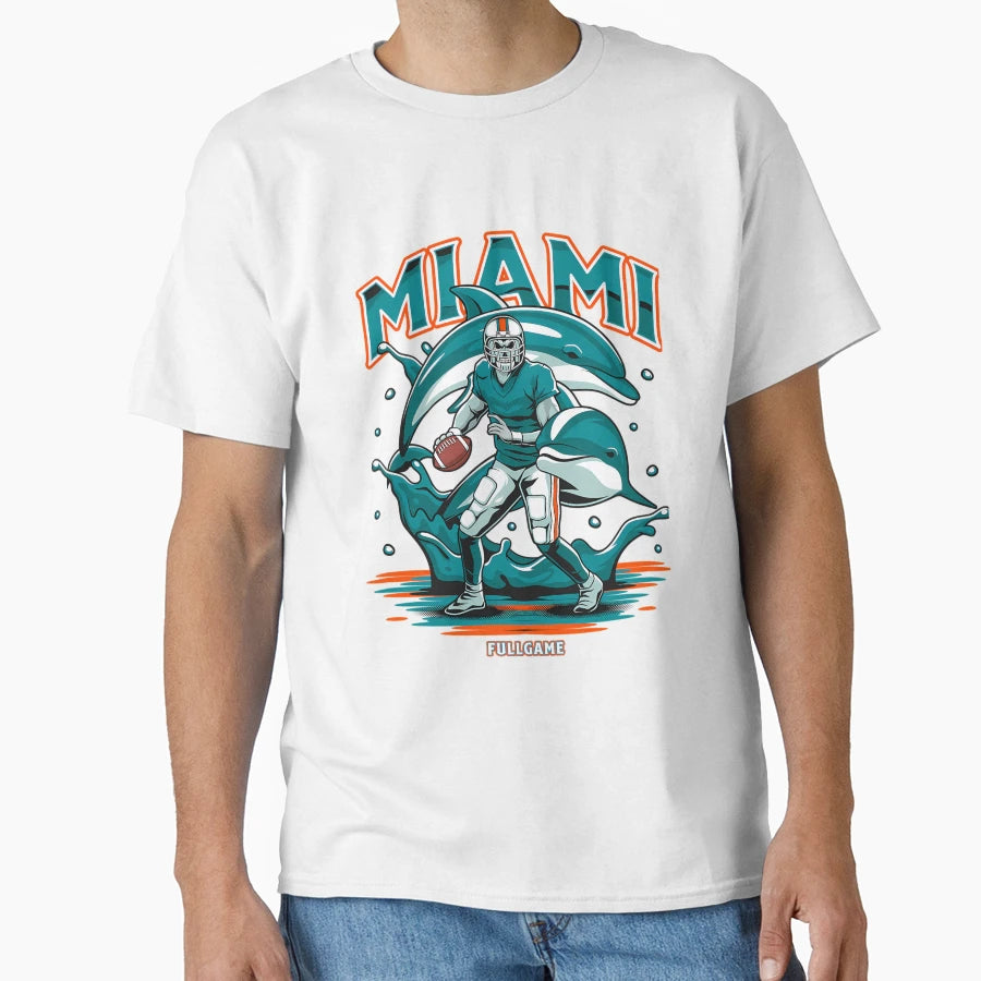 Miami Football T-Shirt - Novelty Apparel for Adults - T-Shirt, Sweatshirt, Hoodie