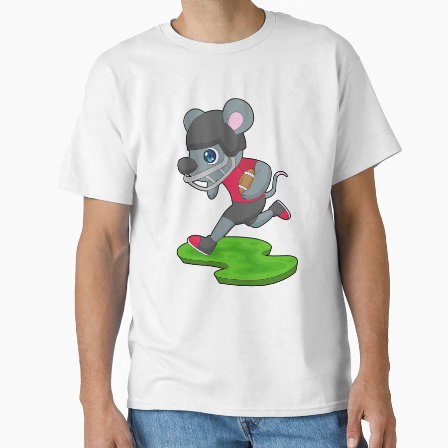Mouse American Football T-Shirt - Minimalist Print for Adults - T-Shirt, Sweatshirt, Hoodie