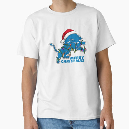 Detroit Lions Merry T-Shirt - Graphic Print for Adults - T-Shirt, Sweatshirt, Hoodie