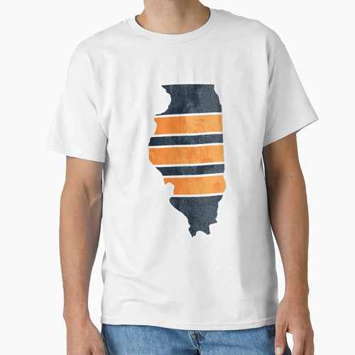 Chicago Bears Illinois State T-Shirt - Minimalist Print Unisex - T-Shirt, Sweatshirt, Hoodie