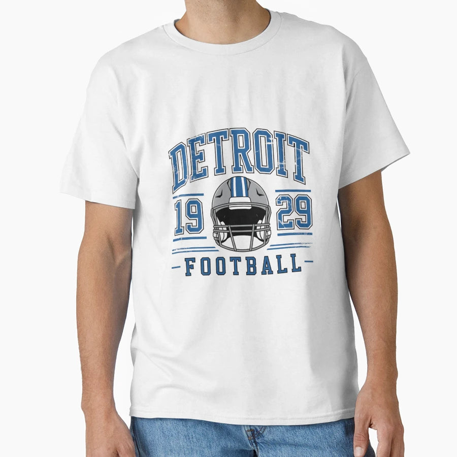 Detroit Football T-Shirt - Graphic Print Men Women - T-Shirt, Sweatshirt, Hoodie