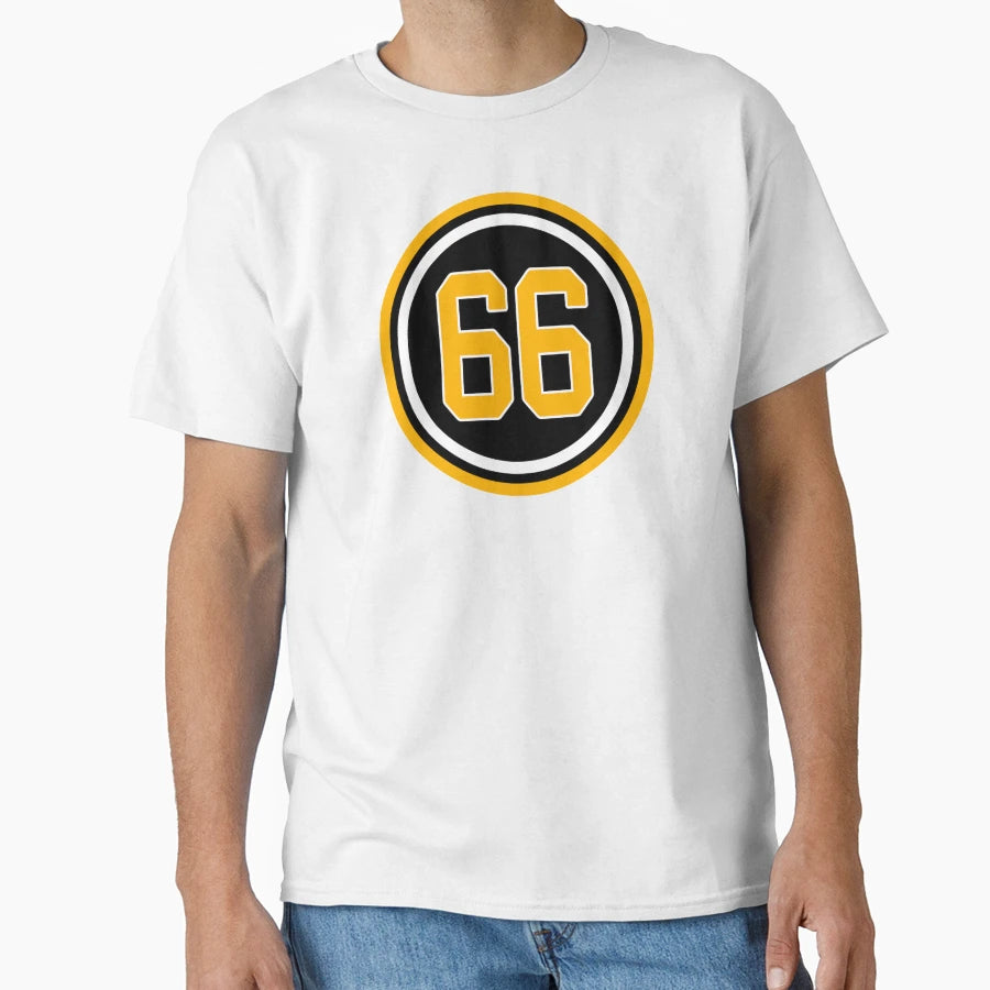 Mario Lemieux Number 66 Jersey T-Shirt - Graphic Print Men Women - T-Shirt, Sweatshirt, Hoodie