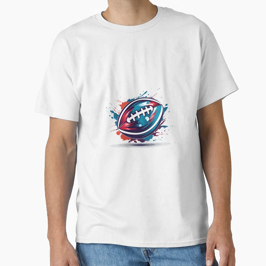 Cartoon Artistic American Football T-Shirt - Novelty Apparel Unisex - T-Shirt, Sweatshirt, Hoodie